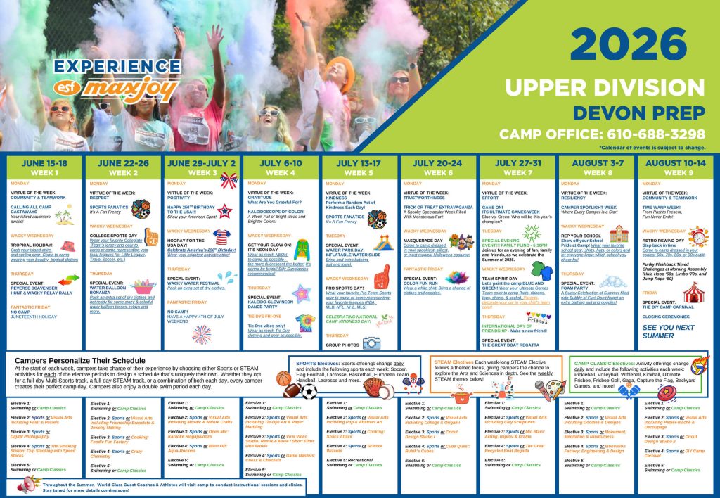 ESF Devon Prep -Upper Division - 2026 Calendar