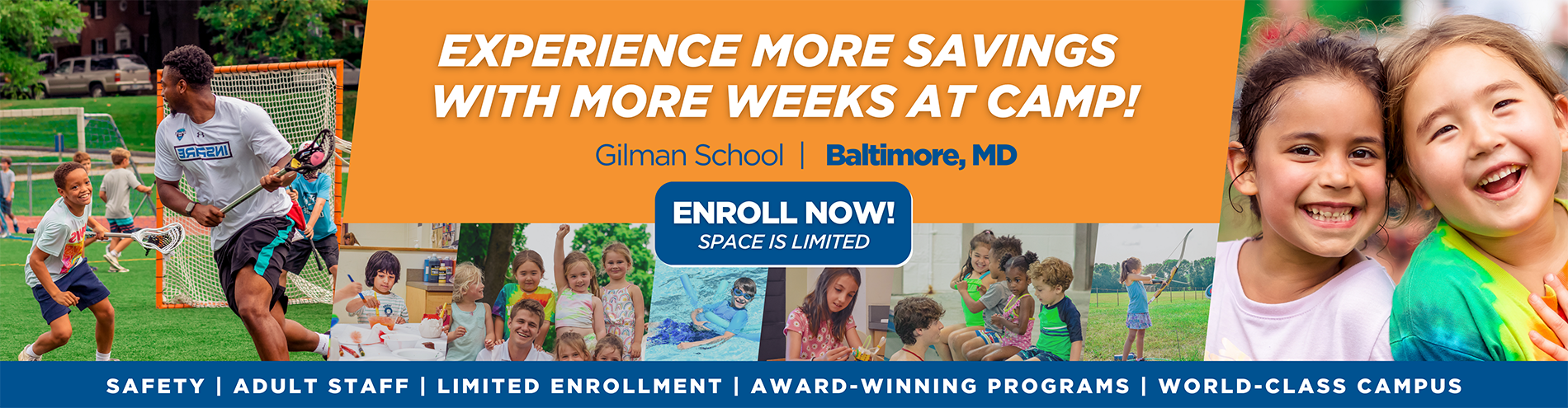 Experience more savings with more weeks at camp! Gilman School Baltimore, MD Enroll Now! Space is Limited.