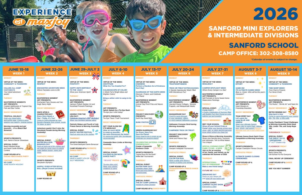 ESF Sanford - Mini/Intermediate - 2026 Calendar